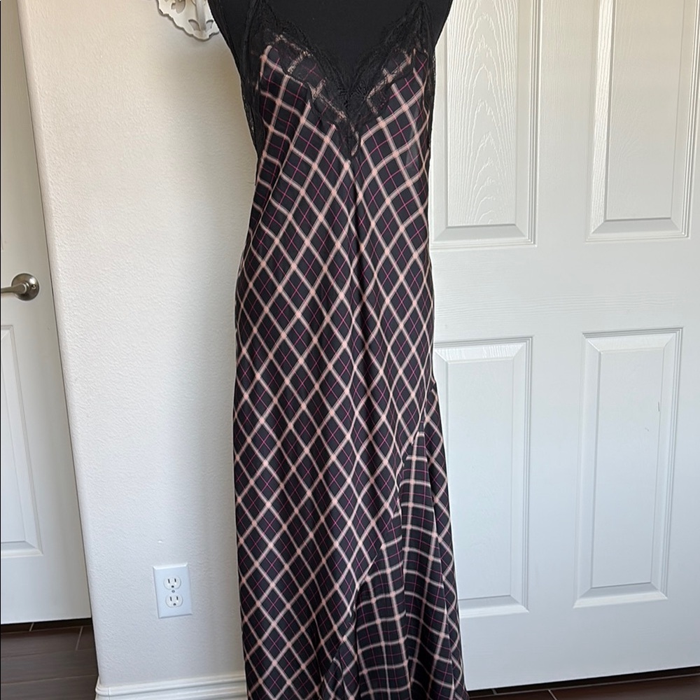 Victoria’s Secret plaid maxi dress.